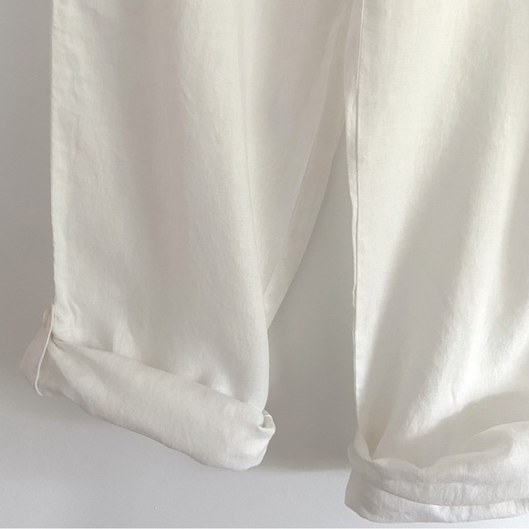 Witchery 100% pure linen white pants Size 12 - Picture 4 of 6